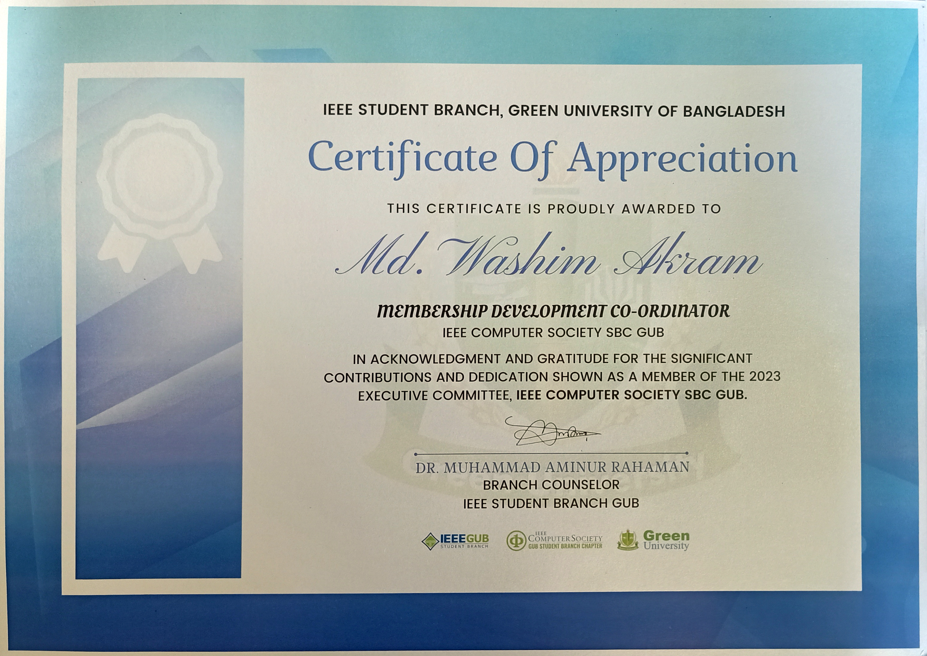 Certificate not recieved yet......